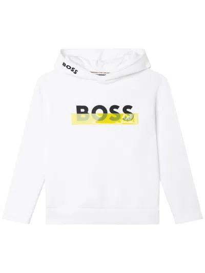 Hugo Boss Kids' Hoodie In White