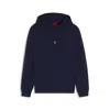 Hugo Boss Hoodie With Geometric Tape In Blue
