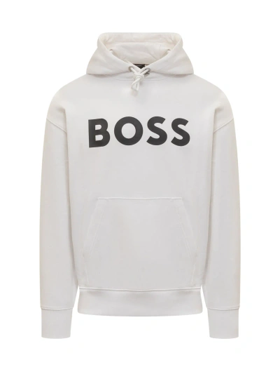 Hugo Boss Hoodie With Logo In White