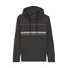 Hugo Boss Hoodie With Stripe Details In Black