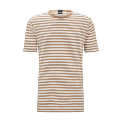 Hugo Boss Boss Striped T Shirt In Animal Print
