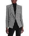 Hugo Boss Boss Jia Houndstooth Double Breasted Blazer In Monochrome Houndstooth