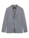 Hugo Boss Houndstooth Check Blazer In Blue