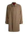 Hugo Boss Houndstooth-check Regular-fit Coat With Concealed Closure In Multi
