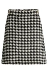 Hugo Boss Womens Open Miscellaneous Houndstooth-pattern High-waist Woven Mini Skirt In Patterned
