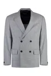 Hugo Boss Boss Prince Of Wales Checked Jacket In White