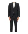 Hugo Boss Boss Slim Fit Wool Blend Suit With Micro Pattern In Black