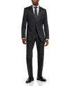 Hugo Boss Huge/genius Wool Twill Slim Fit Suit In Charcoal