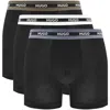 Hugo Boss Hugo 3 Pack Boxer Briefs Black In Black