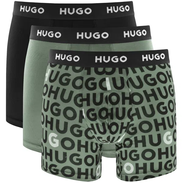Hugo 50532611 Boxer Uomo In Pile Fantasia - Confezione Da 3, Taglia S