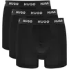Hugo Boss Hugo 3 Pack Boxers Black In Black