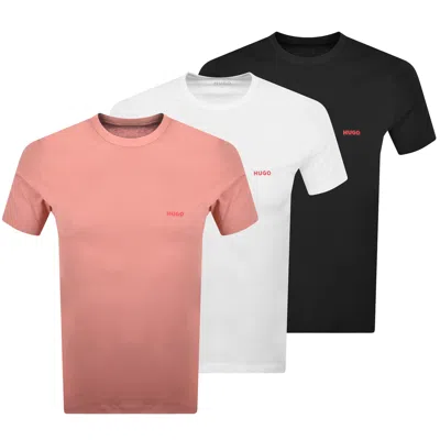 Hugo Boss Hugo 3 Pack Crew Neck T Shirts In Pink