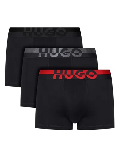 Hugo Boss Hugo 3-pack Boxer Shorts With Logo In Black