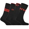 Hugo Boss Hugo 4 Pack Socks Black In Black