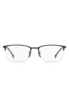 Hugo Boss Hugo 55mm Rectangular Optical Glasses In Black