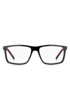 Hugo Boss Hugo 55mm Rectangular Optical Glasses In Black