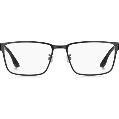 Hugo Boss Hugo 57mm Rectangular Optical Glasses In Black