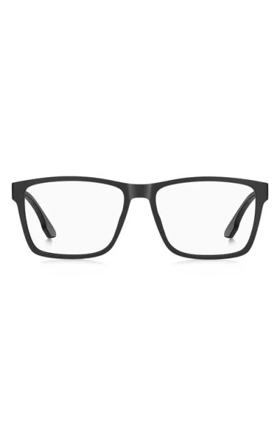 Hugo Boss Hugo 57mm Rectangular Optical Glasses In Black