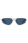 Hugo Boss Hugo 58mm Rectangular Geometric Sunglasses In Blue