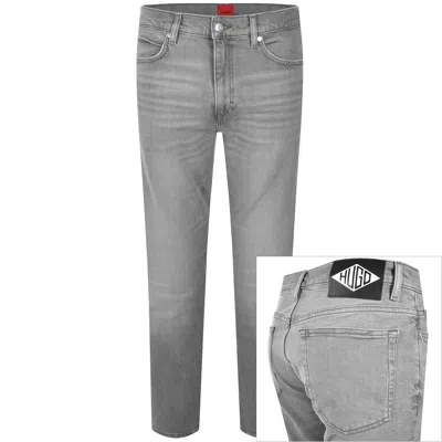 Hugo Boss Hugo 708 Slim Fit Mid Wash Jeans Grey In Gray