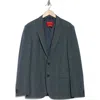 Hugo Boss Hugo Arti Dark Blue Plaid Peak Lapel Sport Coat In Dark Blue