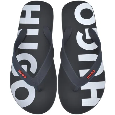 Hugo Boss Hugo Arvel Flip Flops Dark Blue In Navy