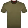 Hugo Boss Hugo Austin Waffle T Shirt Green In Green