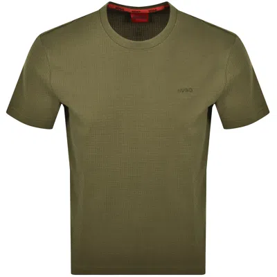 Hugo Boss Hugo Austin Waffle T Shirt Green