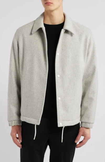 Hugo Boss Hugo Baks Wool Blend Coach's Jacket In Natural