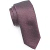 Hugo Boss Hugo Bird's Eye Silk Blend Tie In Open Pink
