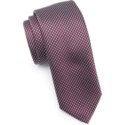Hugo Boss Hugo Bird's Eye Silk Blend Tie In Open Pink