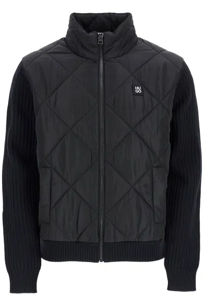Hugo Boss Hugo Black Wide Crew Neck Sweater For Men With Buttons