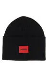 Hugo Boss Beanie Hat With Logo In Black