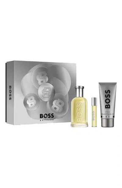 Hugo Boss Hugo Bottled 3-piece Fragrance Gift Set $176 Value In Transparent