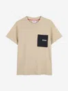 Hugo Boss Hugo Boys Logo Pocket T-shirt In Neutral