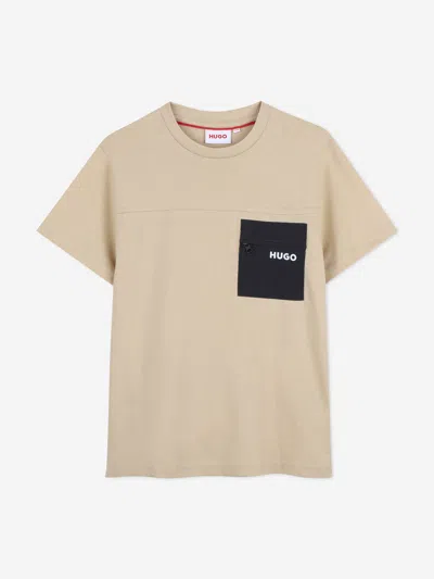 Hugo Boss Babies' Hugo Boys Logo Pocket T-shirt In Neutral