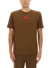 Hugo Boss Regular Fit Sweatshirt With Logo Label In Brown