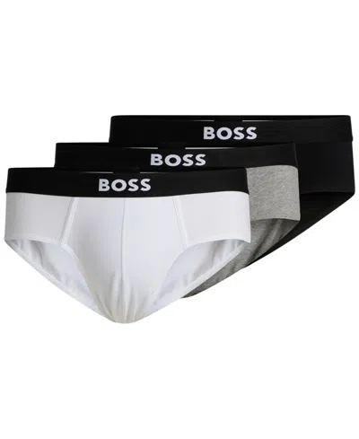 Hugo Boss Hugo By  Men's 3-pack Logo Briefs In Black