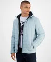 Hugo Boss Hugo By  Men's Barvi2435 Slim-fit Quilted Full-zip Liner Jacket In Light Blue