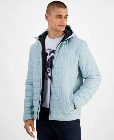 Hugo Boss Hugo By  Men's Barvi2435 Slim-fit Quilted Full-zip Liner Jacket In Light Blue