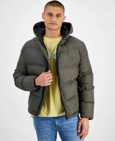 Hugo Boss Hugo By  Men's Beazly2435 Slim-fit Quilted Full-zip Puffer Jacket In Charcoal