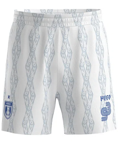 Hugo Boss Hugo By  Men's Chain Logo Team Shorts In White