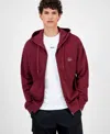 Hugo Boss Hugo By  Men's Cotton French Terry Zip Hoodie In Red
