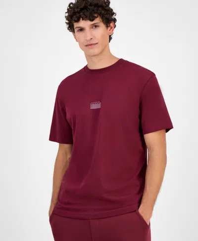 Hugo Boss Hugo By  Men's Cotton Logo Crewneck T-shirt In Red