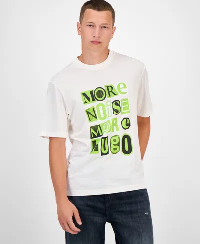 Hugo Boss Hugo By  Men's Cotton More Hugo Graphic T-shirt In White