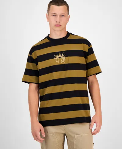 Hugo Boss Hugo By  Men's Cotton Striped Graphic T-shirt In Multi