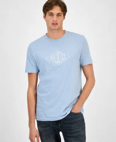 Hugo Boss Hugo By  Men's Dalendi Cotton Logo T-shirt In Blue