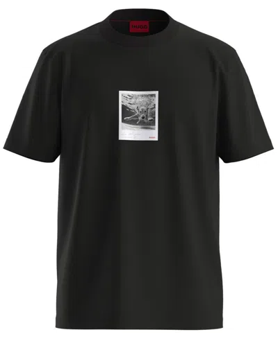 Hugo Boss Hugo By  Men's Darthy Dog Polaroid Graphic T-shirt In Black