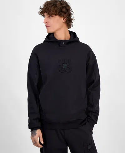 Hugo Boss Hugo By  Men's Debostaco Relaxed-fit Logo Hoodie In Black