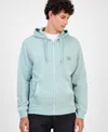 Hugo Boss Hugo By  Men's Delastomer Full Zip Hoodie In Blue